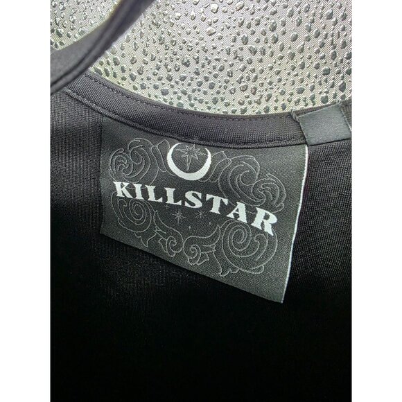Killstar Black Cage Cutout Long Sleeve Gothic Top Xl - Picture 8 of 10